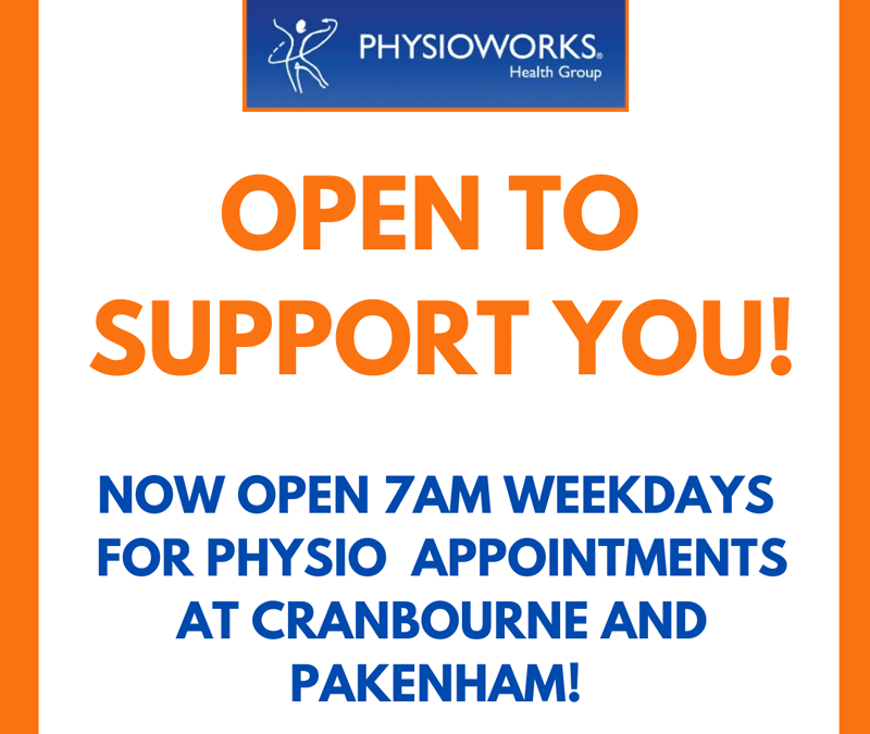 Cranbourne and Pakenham clinics now open 7am
