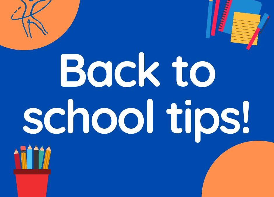 Physioworks back to school health tips.